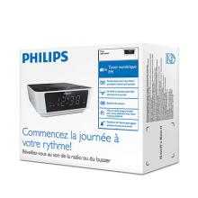 Philips 飞利浦 AJ3115 桌面FM收音机台式定时数字时钟闹钟