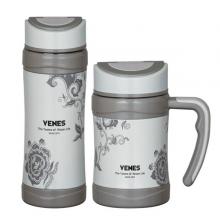 菲驰（VENES）梵客雅骨瓷内胆水杯 直杯办公杯套装